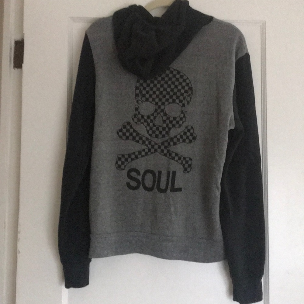 Zip up Soul Cycle skull hoodie